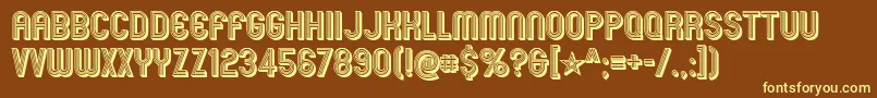 mexcellent 3d Font – Yellow Fonts on Brown Background