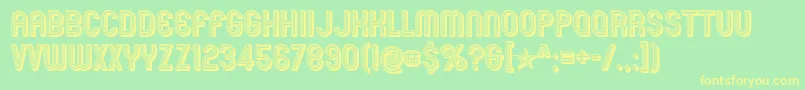 mexcellent 3d Font – Yellow Fonts on Green Background