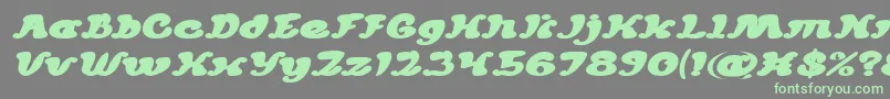 mexicano chilli sauce Bold Italic Font – Green Fonts on Gray Background