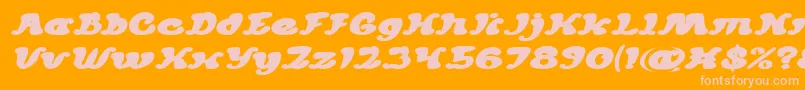 mexicano chilli sauce Bold Italic Font – Pink Fonts on Orange Background
