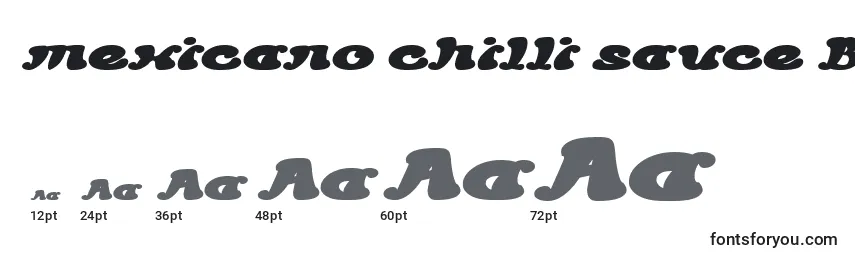 Mexicano chilli sauce Bold Italic Font Sizes