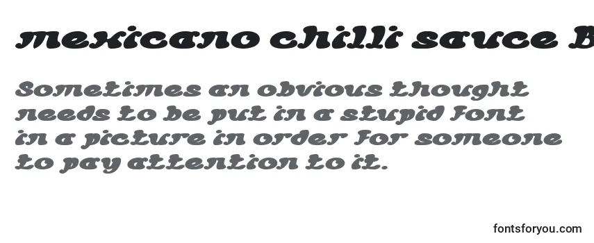 Mexicano chilli sauce Bold Italic Font