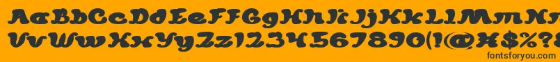mexicano chilli sauce Bold Font – Black Fonts on Orange Background