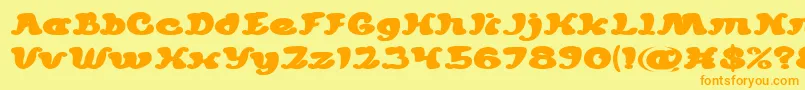 mexicano chilli sauce Bold Font – Orange Fonts on Yellow Background