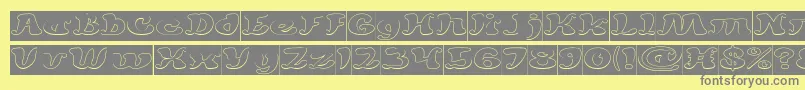MEXICANO CHILLI SAUCE Hollow Inverse Font – Gray Fonts on Yellow Background