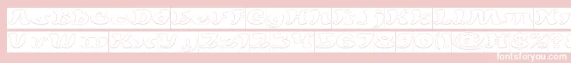 MEXICANO CHILLI SAUCE Hollow Inverse Font – White Fonts on Pink Background