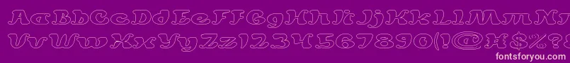 MEXICANO CHILLI SAUCE Hollow Font – Pink Fonts on Purple Background