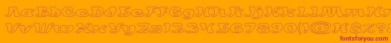 MEXICANO CHILLI SAUCE Hollow Font – Red Fonts on Orange Background