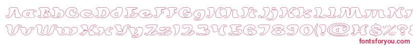 MEXICANO CHILLI SAUCE Hollow Font – Red Fonts on White Background