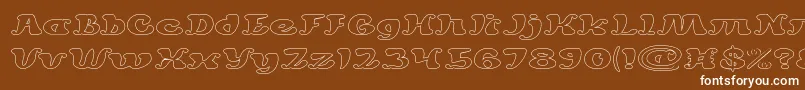 MEXICANO CHILLI SAUCE Hollow-fontti – valkoiset fontit ruskealla taustalla