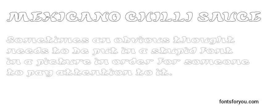 MEXICANO CHILLI SAUCE Hollow Font
