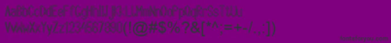 フォントArbycksazjan – 紫の背景に黒い文字