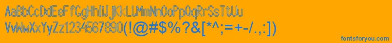 Arbycksazjan Font – Blue Fonts on Orange Background