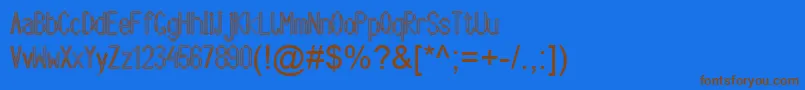 Arbycksazjan Font – Brown Fonts on Blue Background