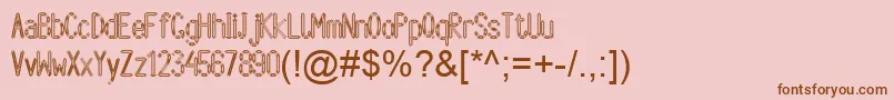 Arbycksazjan Font – Brown Fonts on Pink Background