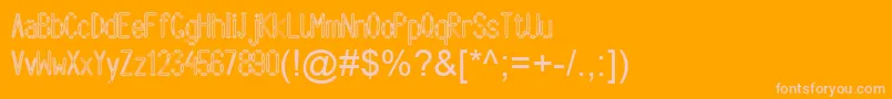 Arbycksazjan Font – Pink Fonts on Orange Background