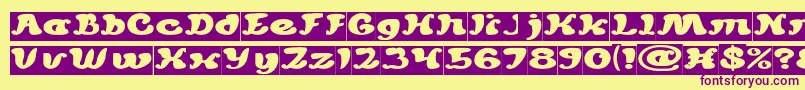 MEXICANO CHILLI SAUCE Inverse Font – Purple Fonts on Yellow Background