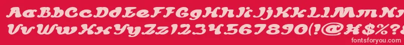 MEXICANO CHILLI SAUCE Italic Font – Pink Fonts on Red Background