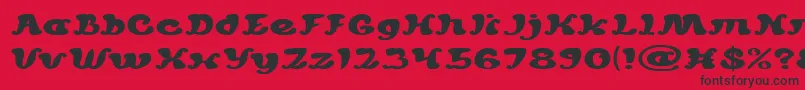 MEXICANO CHILLI SAUCE Light-Schriftart – Schwarze Schriften auf rotem Hintergrund