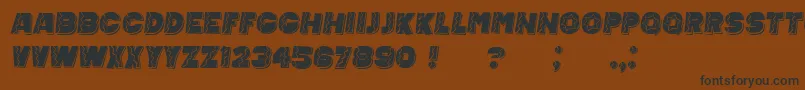 Czcionka MexicanTequila Italic – czarne czcionki na brązowym tle