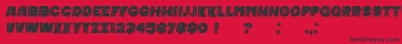 MexicanTequila Italic-Schriftart – Schwarze Schriften auf rotem Hintergrund