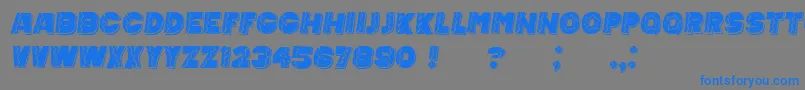 Czcionka MexicanTequila Italic – niebieskie czcionki na szarym tle