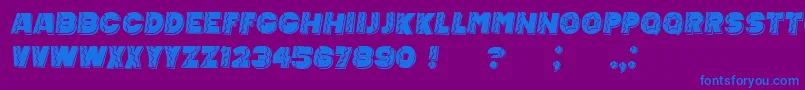 MexicanTequila Italic Font – Blue Fonts on Purple Background