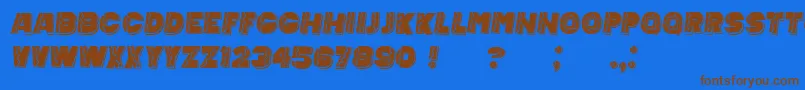Шрифт MexicanTequila Italic – коричневые шрифты на синем фоне