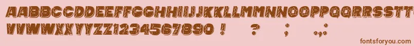 MexicanTequila Italic Font – Brown Fonts on Pink Background