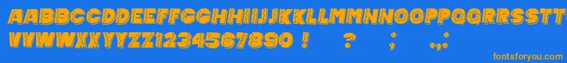 MexicanTequila Italic-fontti – oranssit fontit sinisellä taustalla