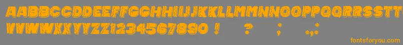 Czcionka MexicanTequila Italic – pomarańczowe czcionki na szarym tle