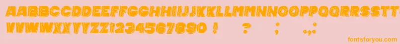 MexicanTequila Italic Font – Orange Fonts on Pink Background