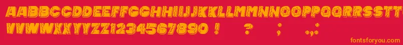 Шрифт MexicanTequila Italic – оранжевые шрифты на красном фоне
