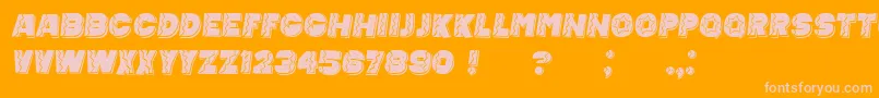 MexicanTequila Italic Font – Pink Fonts on Orange Background