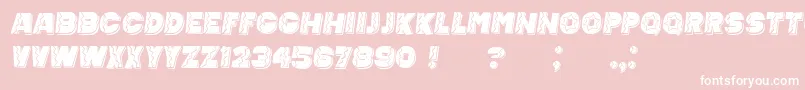 MexicanTequila Italic-Schriftart – Weiße Schriften auf rosa Hintergrund