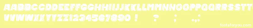 フォントMexicanTequila Italic – 黄色い背景に白い文字