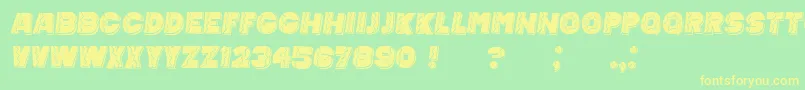 Шрифт MexicanTequila Italic – жёлтые шрифты на зелёном фоне