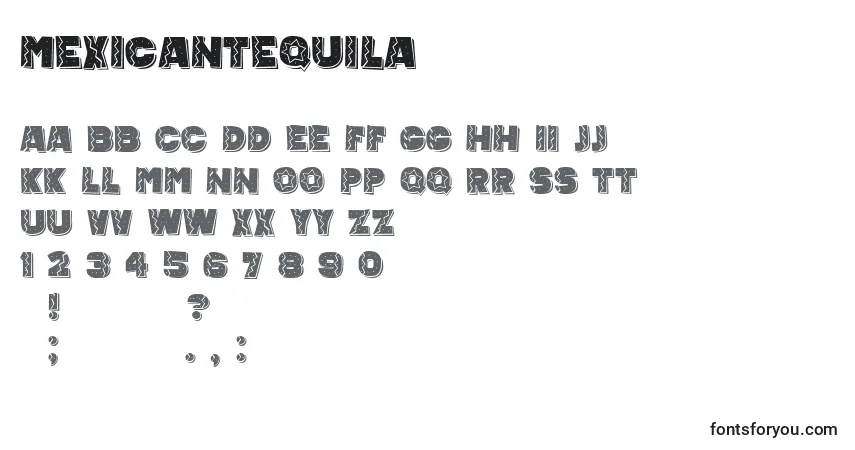 Schriftart MexicanTequila – Alphabet, Zahlen, spezielle Symbole