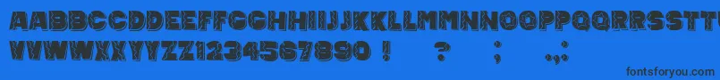 MexicanTequila-Schriftart – Schwarze Schriften auf blauem Hintergrund