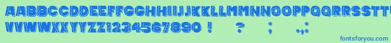 MexicanTequila Font – Blue Fonts on Green Background