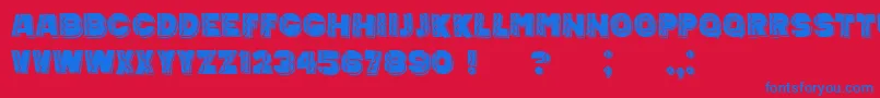 MexicanTequila Font – Blue Fonts on Red Background