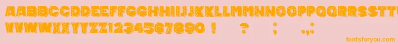 MexicanTequila Font – Orange Fonts on Pink Background