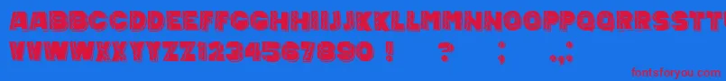 MexicanTequila Font – Red Fonts on Blue Background