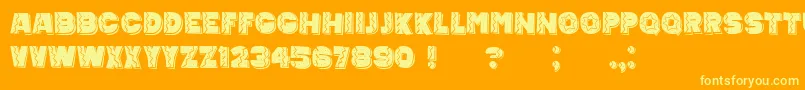 MexicanTequila Font – Yellow Fonts on Orange Background