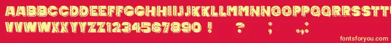 MexicanTequila Font – Yellow Fonts on Red Background