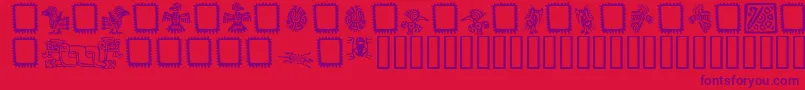 MEXIO    Font – Purple Fonts on Red Background