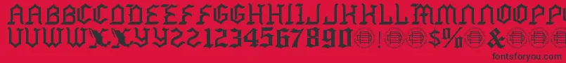 Mexside Demo Font – Black Fonts on Red Background