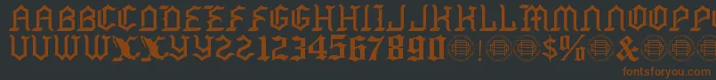 Mexside Demo Font – Brown Fonts on Black Background