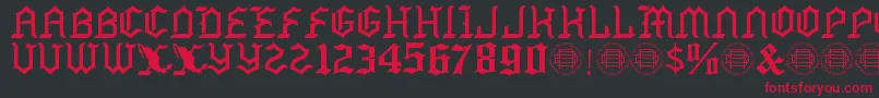 Mexside Demo Font – Red Fonts on Black Background