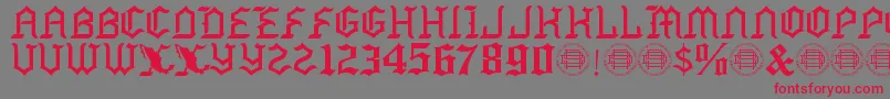 Mexside Demo Font – Red Fonts on Gray Background